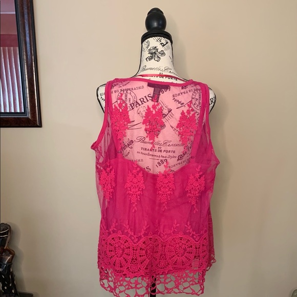 INC International Concepts Hot Pink Blouse - Picture 2 of 3